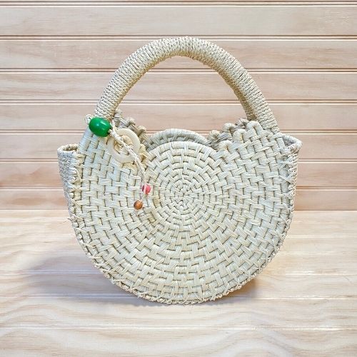 Bolso redondo paja toquilla S