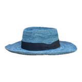 Sombrero gambler crochet celeste