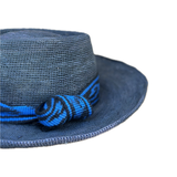 Sombrero gambler crochet azul 1