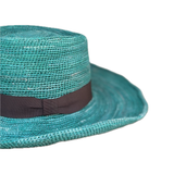 Sombrero gambler crochet turquesa