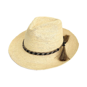 Sombrero crochet cinta crin caballo