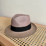 Sombrero Panama Hat ala corta Gris