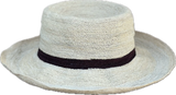 Sombrero gambler crochet beige cinta