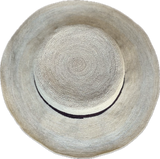 Sombrero gambler crochet beige cinta