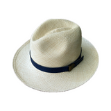 Sombrero Panama Hat Cuero de Salmón