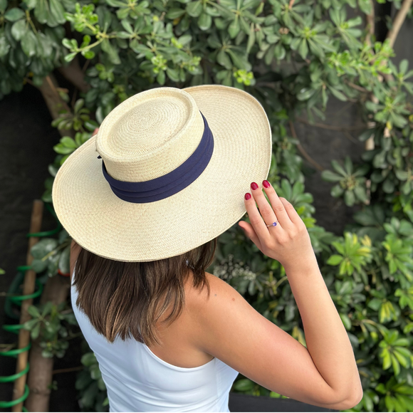 Sombrero Mujer Boater beige